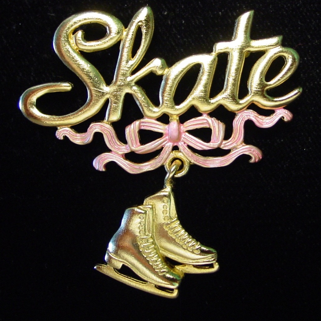 ‘Skate ~ Ice Skates' Pin Brooch